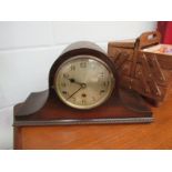 A Napoleon hat mantel clock