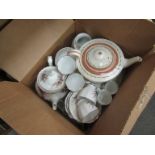 Two boxes of mixed crockery including Wedgwood, Poole, Royal Albert,