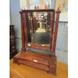 A Victorian table top mirror with jewellery drawer