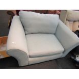 A chenille fabric 'love seat' sofa
