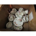 A quantity of teawares including Crown Derby