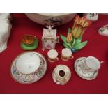 An assortment of porcelain including Royal Worcester, Dresden,