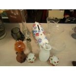 A collection of 1950's ceramics/glass including an Arthur Woods piggy bank