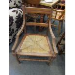 An elm seated kitchen chair,