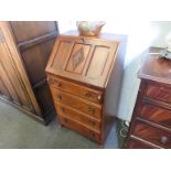 An old charm oak slim bureau,