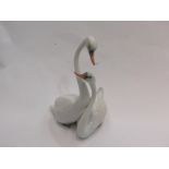 A Herend figure of two swans, 19.