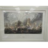 "The Battle of Trafalgar" framed and glazed print,