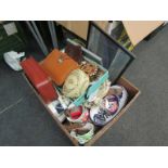 A box of mixed items including, treen,