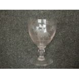 A 19th Century Commemorative Williamite style glass goblet,