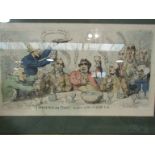 A 19th Century caricature/satirical coloured engraving "A Birmingham Toast,