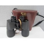 A pair of Carl Zeiss 15x60 binoculars with leather case