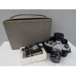 An Asahi Pentax SP500 SLR camera with 55mm lens,