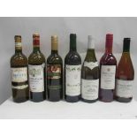 13 bottles of various white and rose wine including 1993 La Chermette Sancerre,