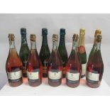 10 various bottles including Glera Rose Prosecco x 5, Casa Santorsola Prosecco,