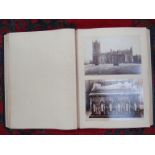 A leather bound album of circa 1900 photographs depicting ecclesiastical,
