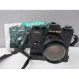 A Yashica FR1 SLR camera with case,