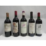 1995 Chateau Lacousse, 1999 Claret Reserve, 2000 Jean Philippe Janoueix Chateau Mouton,