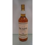 Scapa Single Orkney Malt Scotch Whisky 12 years old,