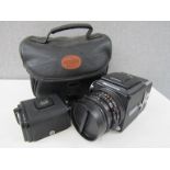 A Hasselblad 500C/M medium format camera with Planar 2.