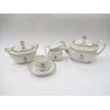 An 18th Century part coffee & tea service with Armorial crest relating to the Sneyd family,