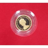An EIIR 1980 gold proof half sovereign with case