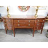 A Regency mahogany breakfront sideboard,