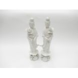 A pair of blanc-de-chine figures