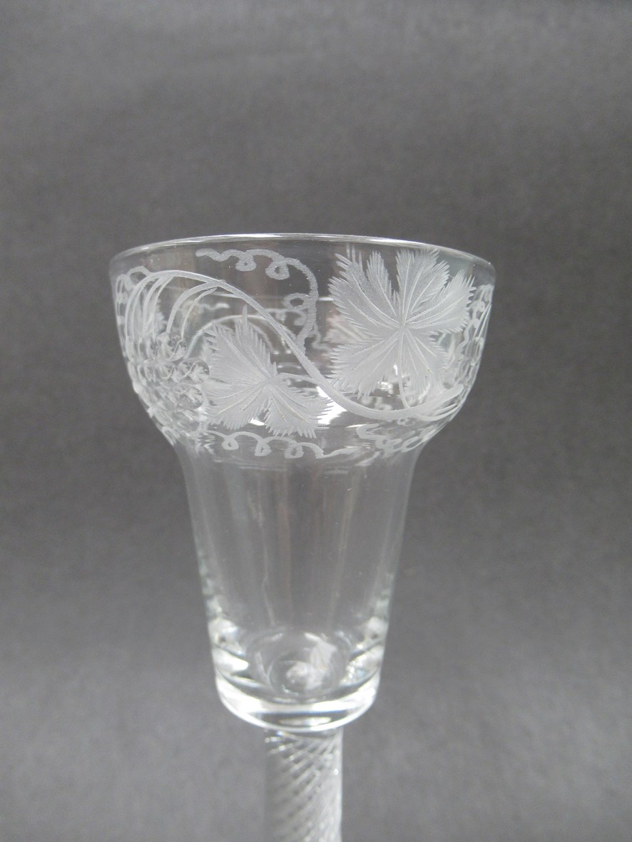 An 18th Century wine glass, - Image 2 of 3