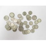 A bag of British pre decimal silver shillings and sixpence's (36)