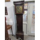 An early 18th Century longcase clock with 11" square brass dial signed John Edwards, Norwich,