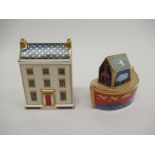 Two Royal Crown Derby paperweights "Georgian Town House" and "Noah's Ark"