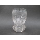 A mid 19th Century finely engraved Bohemian clear glass "Spa" tumbler, c.