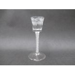 An 18th Century wine glass,