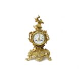 A 19th Century French ormolu cased mantel clock in Rococo style,