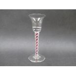 An 18th Century style wine glass made in the 20th Century,