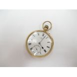 An early 20th Century 18ct gold cased open faced pocket watch,