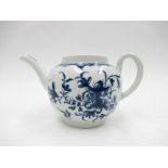 A late 18th Century Worcester teapot with floral sprays, no cover,