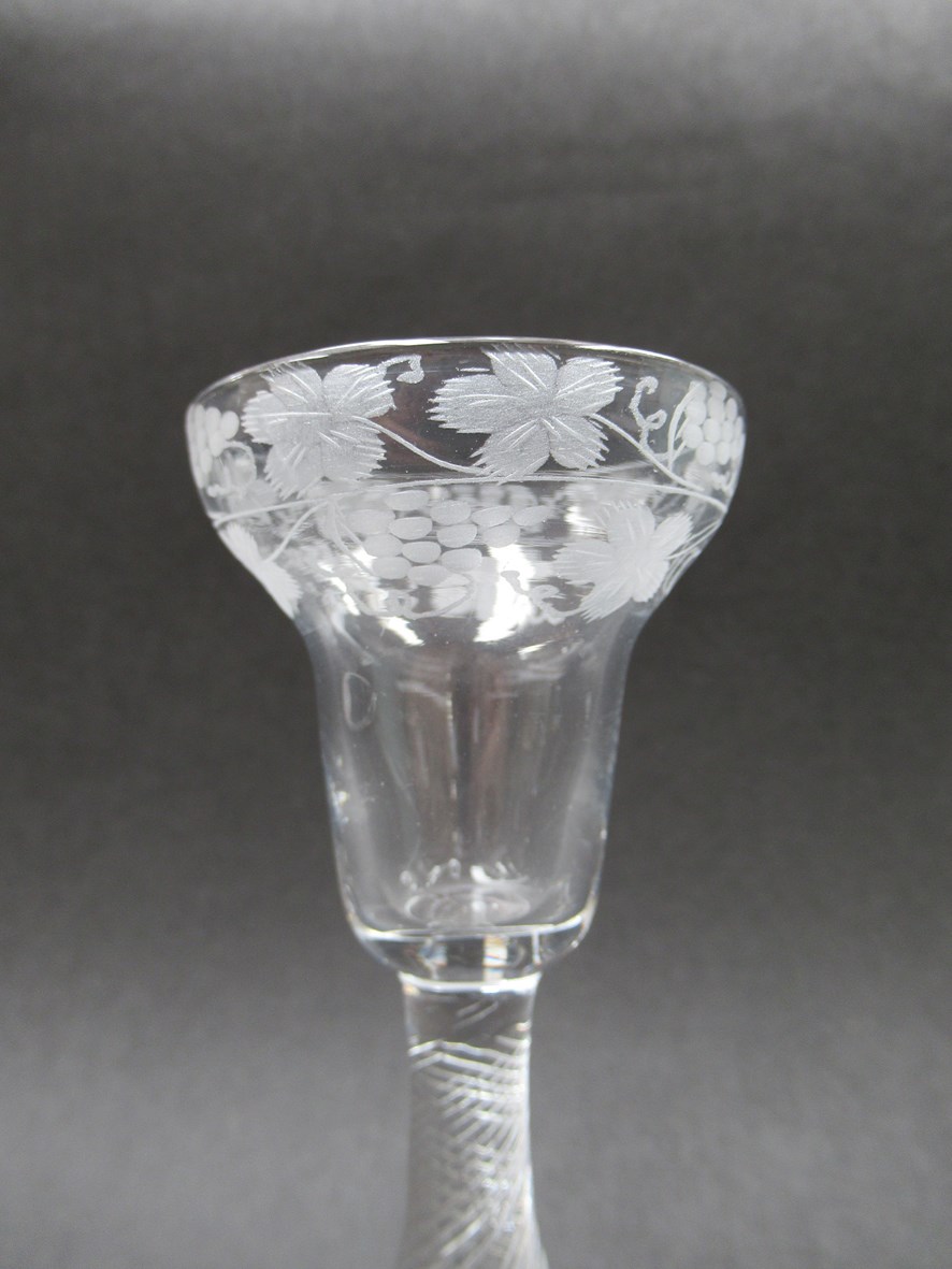 A mid 18th Century wine glass, - Image 2 of 4