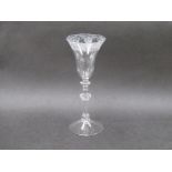 A mid 18th Century wine glass,