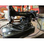 A Singer electric sewing machine, 99k machine with foot pedal,