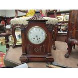 A Victorian bracket clock with a French movement,