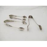 Three pairs of silver sugar tongs with foliate relief design including James Deakin & Sons,