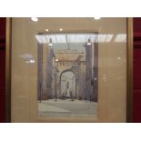 A 20th Century watercolour by unknown artist, initials HT or TH,