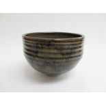 ALAN WARD (XX-XXI): A studio pottery bowl, ribbed sides,