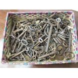 A quantity of bygone furniture keys