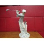 A Lladro figure of a golfer, boxed,