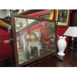 A mahogany framed swing mirror a/f,