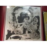 KATHRYN ASH: A framed and glazed surrealist etching entitled "Peril with the Pink",