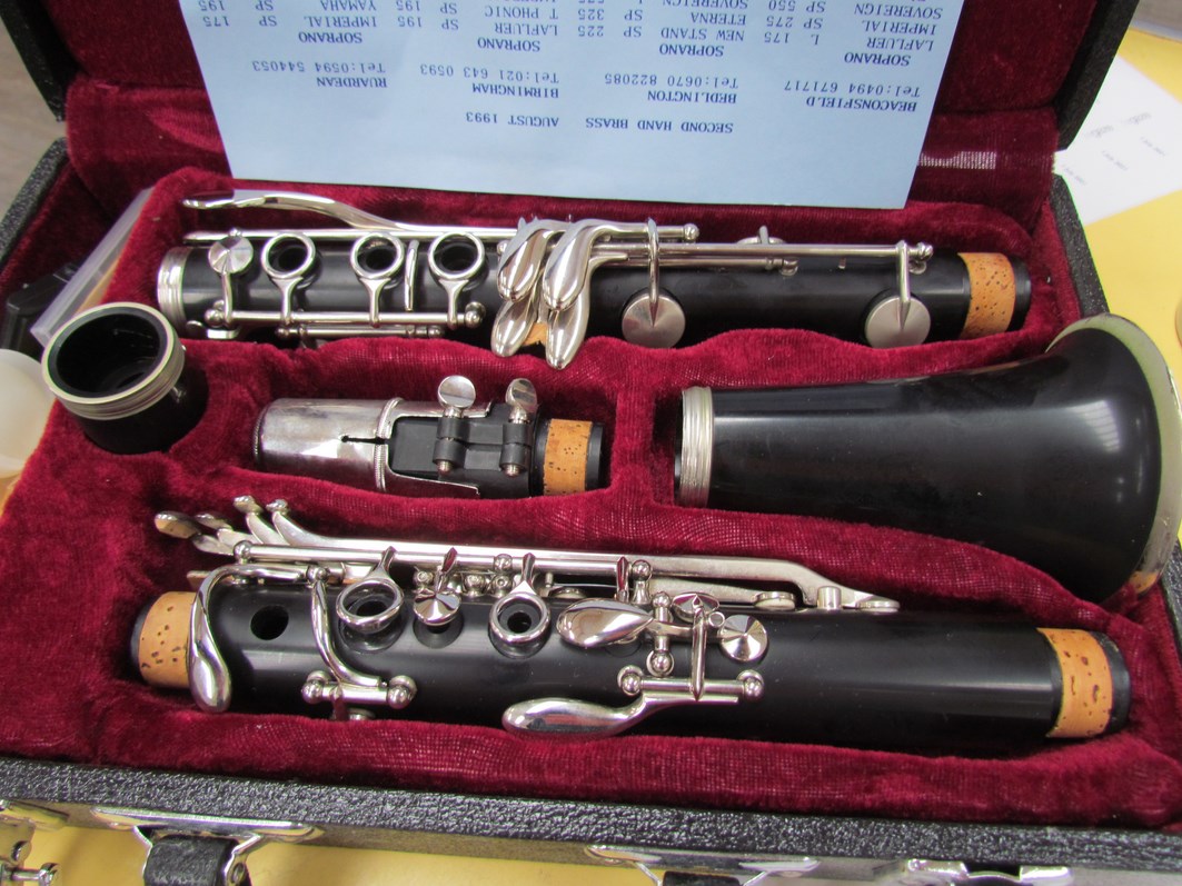 An unbranded clarinet,