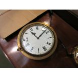 A 6" platform escapement ship's bulkhead clock (no key)